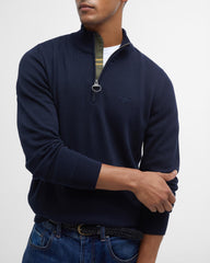 Barbour Cotton Half Zip - Navy
