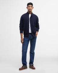 Barbour Essential Patch Zip Through - Navy