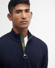 Barbour Cotton Half Zip - Navy