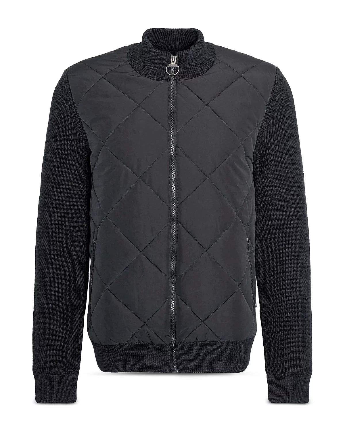 Barbour Newland Zip Through Knitted Jumper - Black
