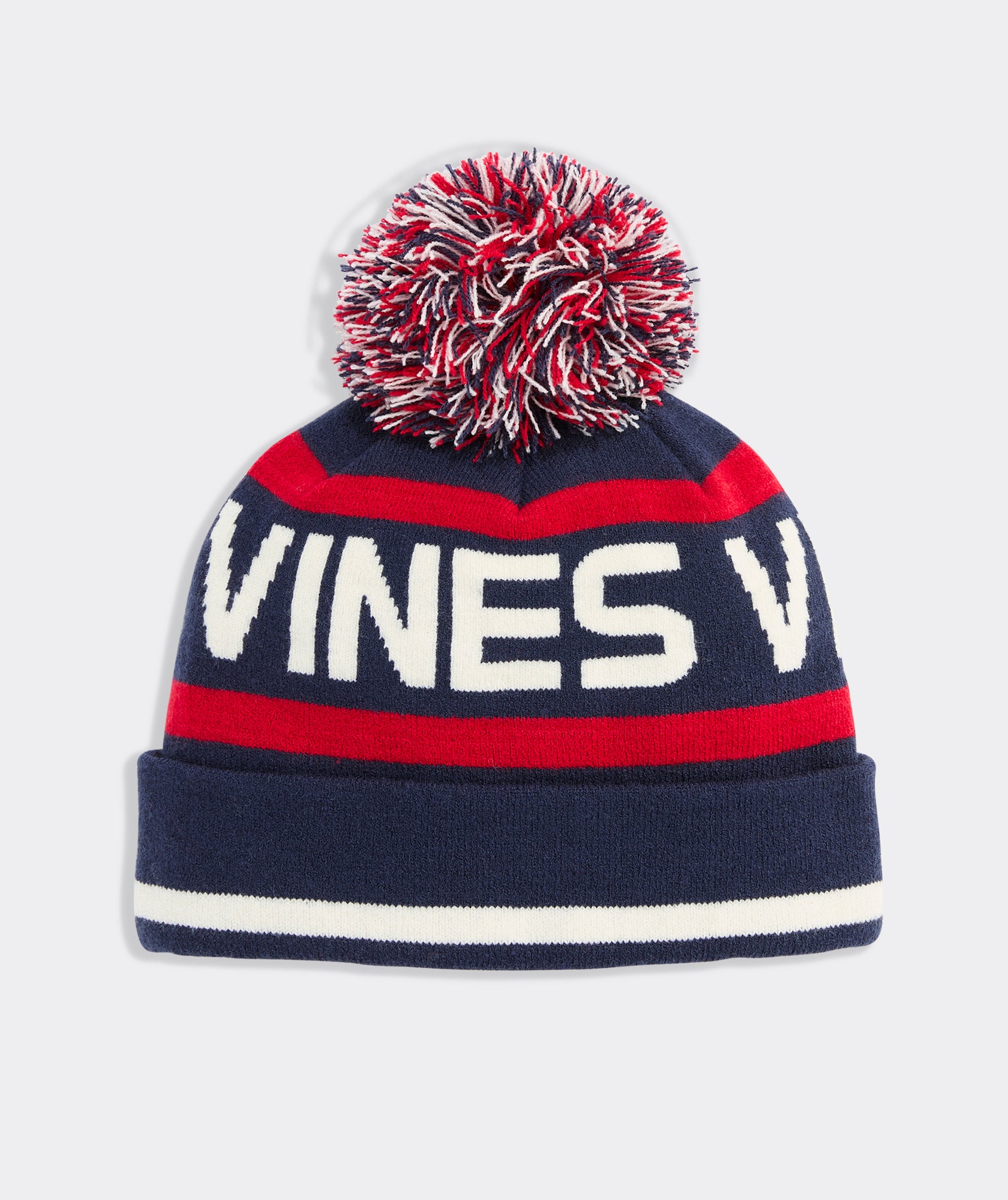 Vineyard Vines Logo Pom Beanie - Navy