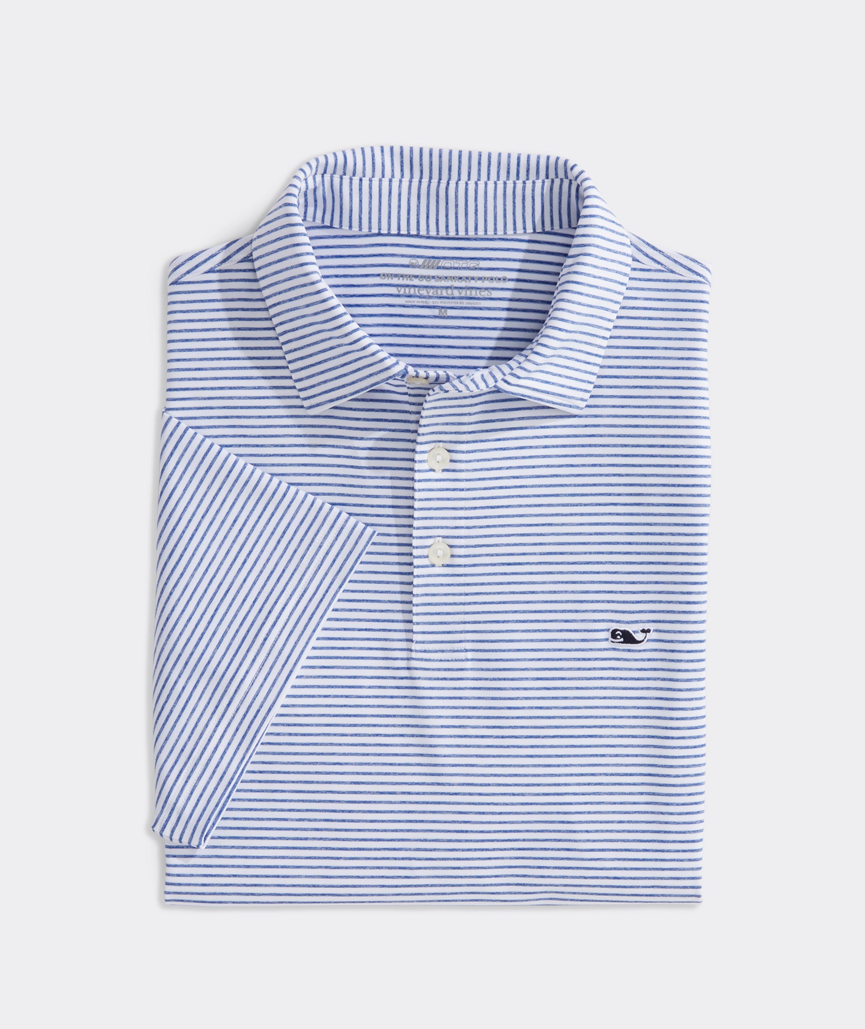 Vineyard Vines Bradley Stripe Sankaty Polo - Yacht Blue Tejeda