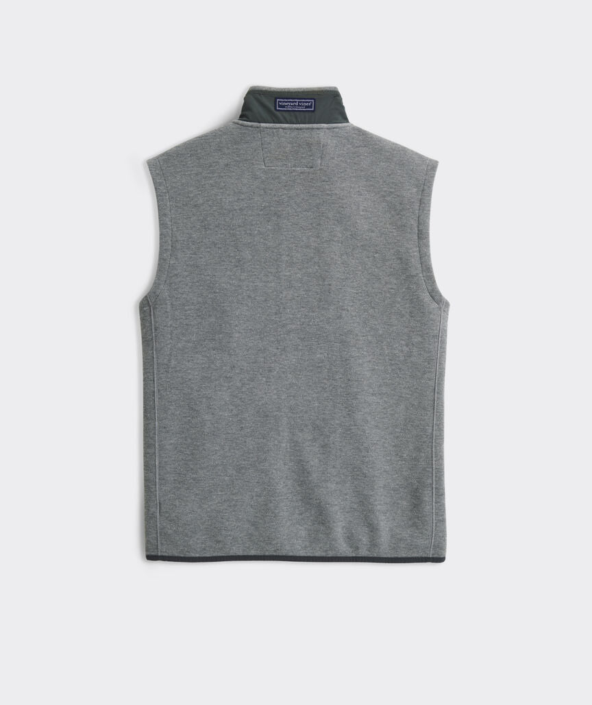 Vineyard Vines Mountain Sweater Fleece Vest - Ultimate Grey
