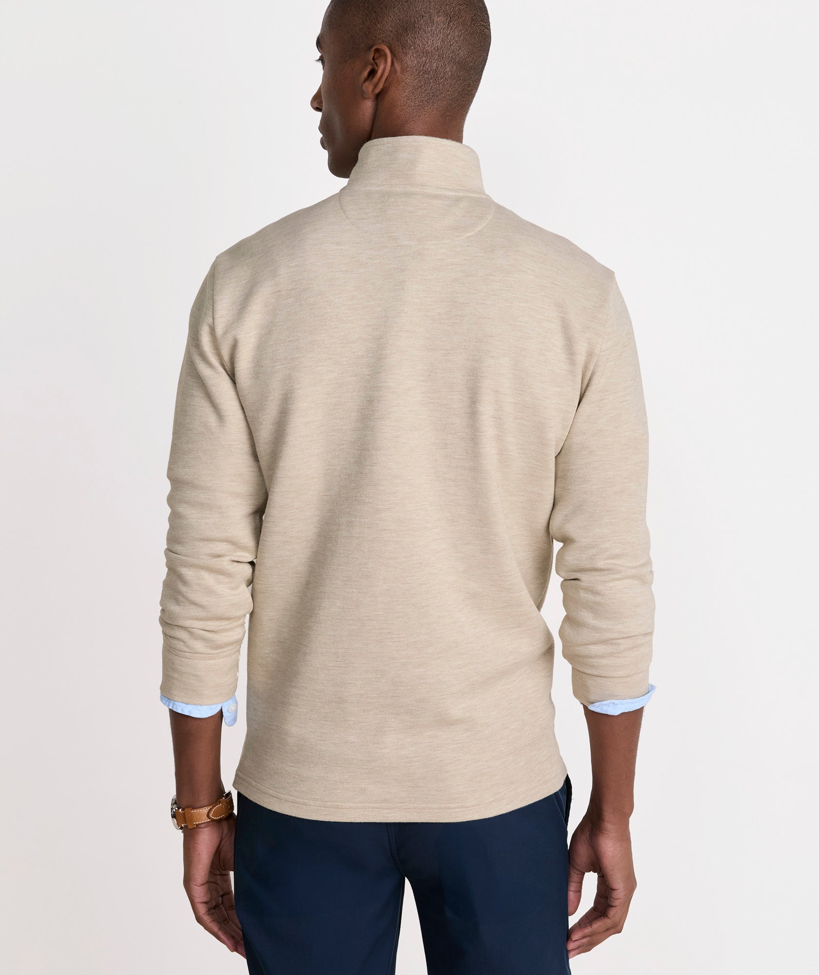 Vineyard Vines Plaid Saltwater 1/4 Zip - Stone