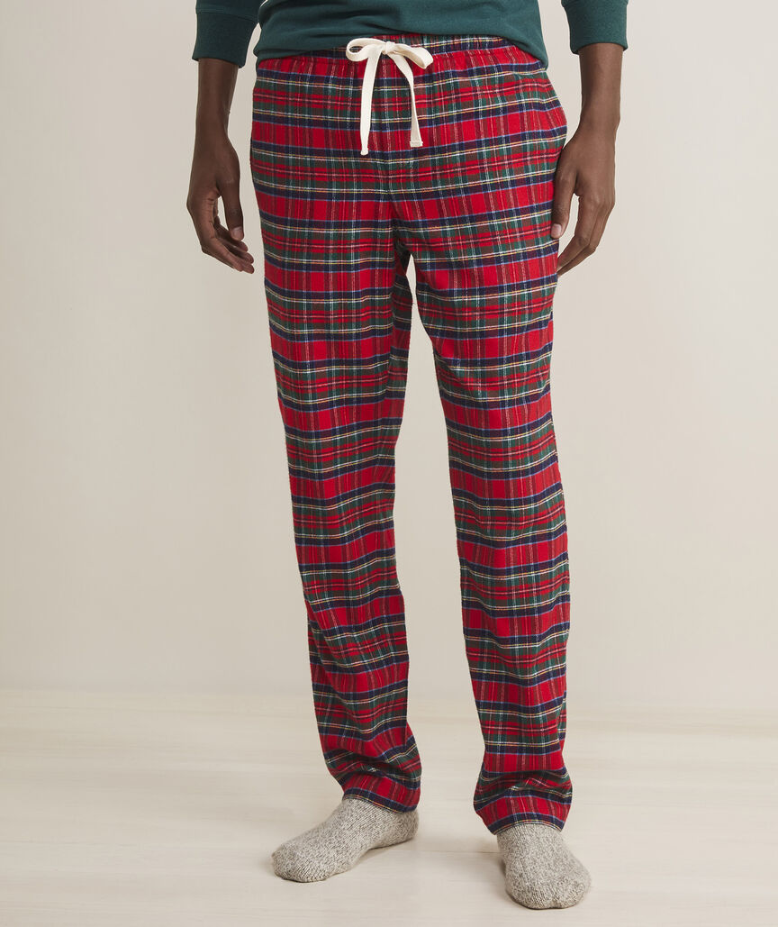 Vineyard Vines Flannel Lounge Pant - Red Velvet