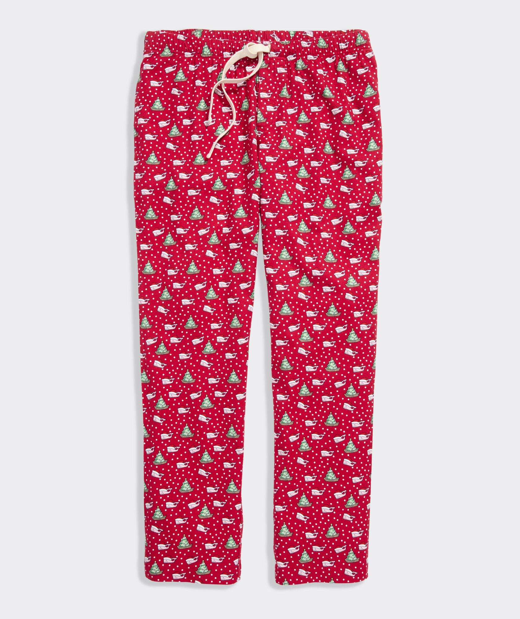 Vineyard Vines Flannel Lounge Pant - Santa Whale Red