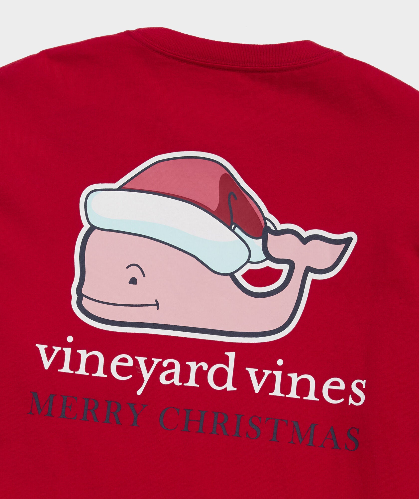 Vineyard Vines Santa Whale Long Sleeve Tee - Nautical Navy