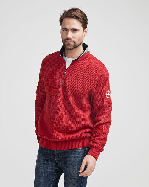 Holebrook Classic Wind Proof 1/4 Zip Sweater - Red