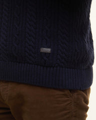 Barbour Lowfen Cable Crew - Navy