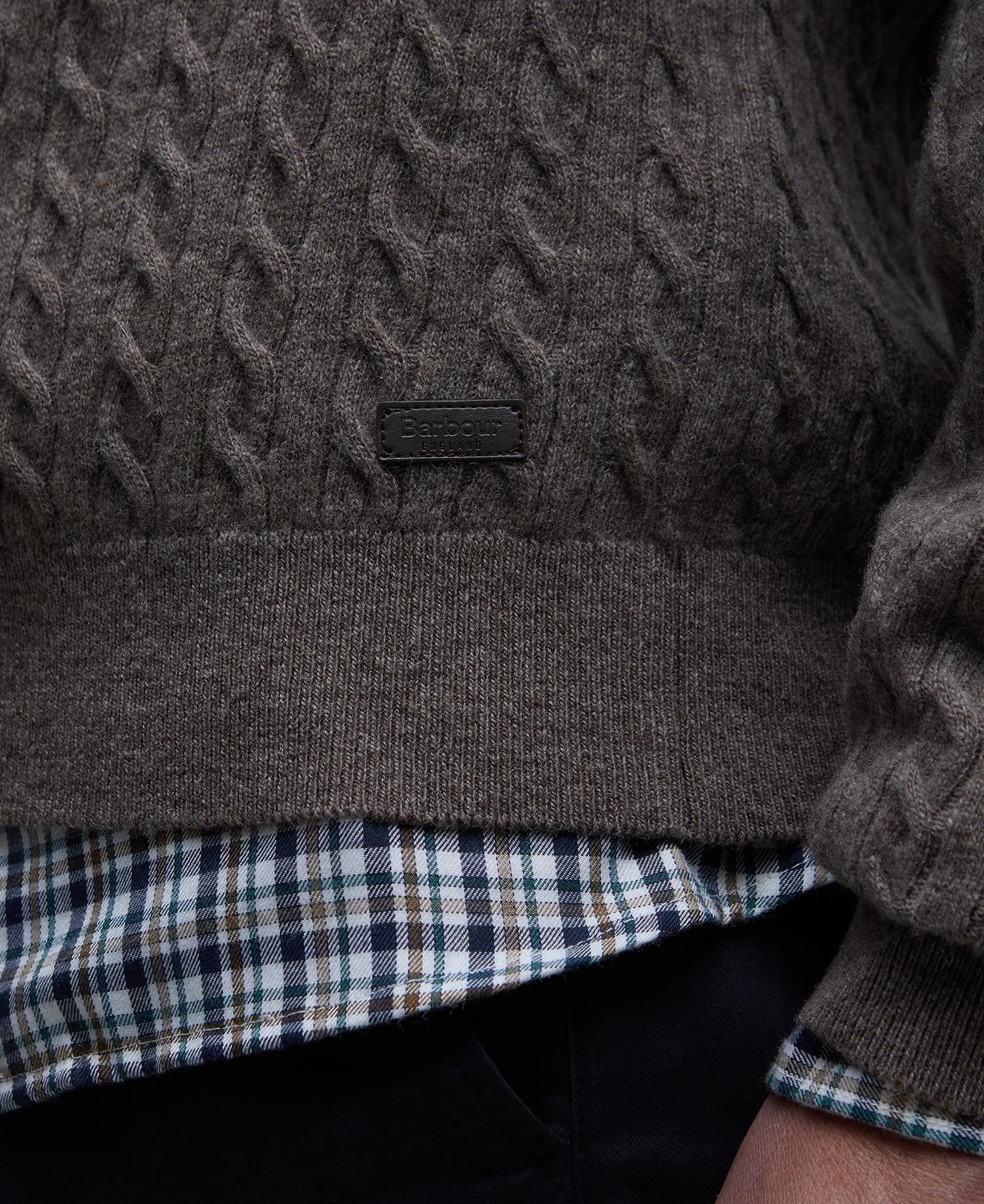 Barbour Ramsden Half Zip Knitted Jumper - Military Marl