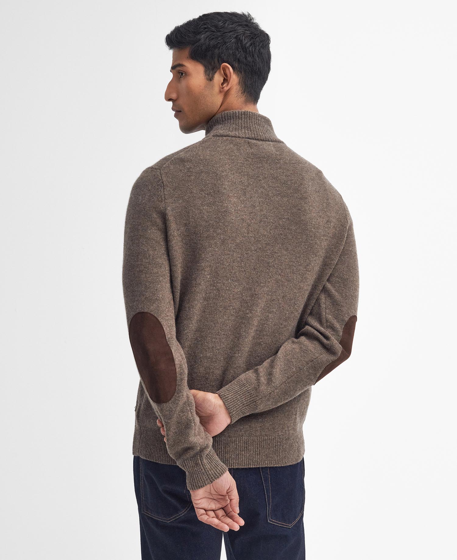 Barbour Essential Patch Half Zip - Dark Stone