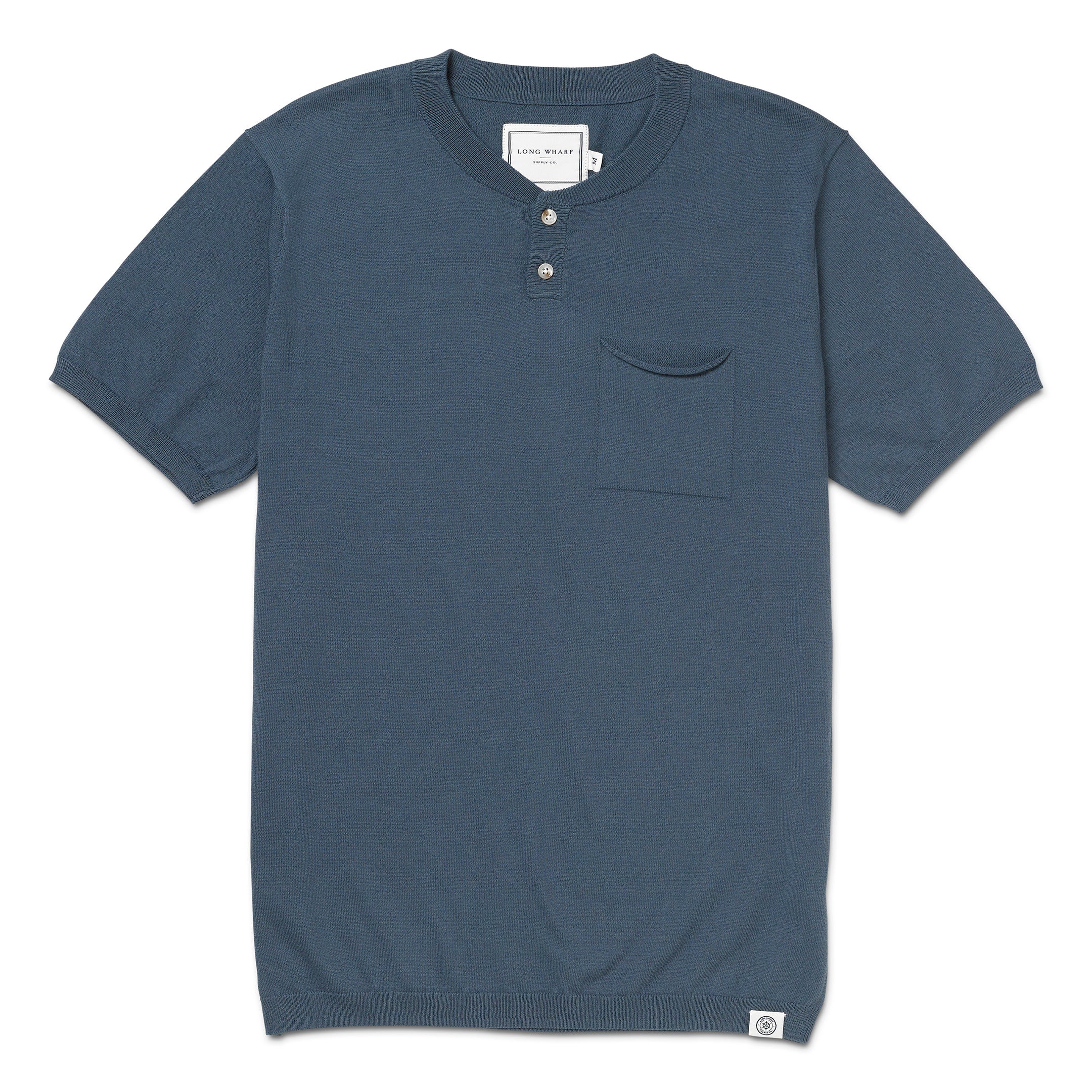 Long Wharf SeaWell Knit Henley Tee - Marine