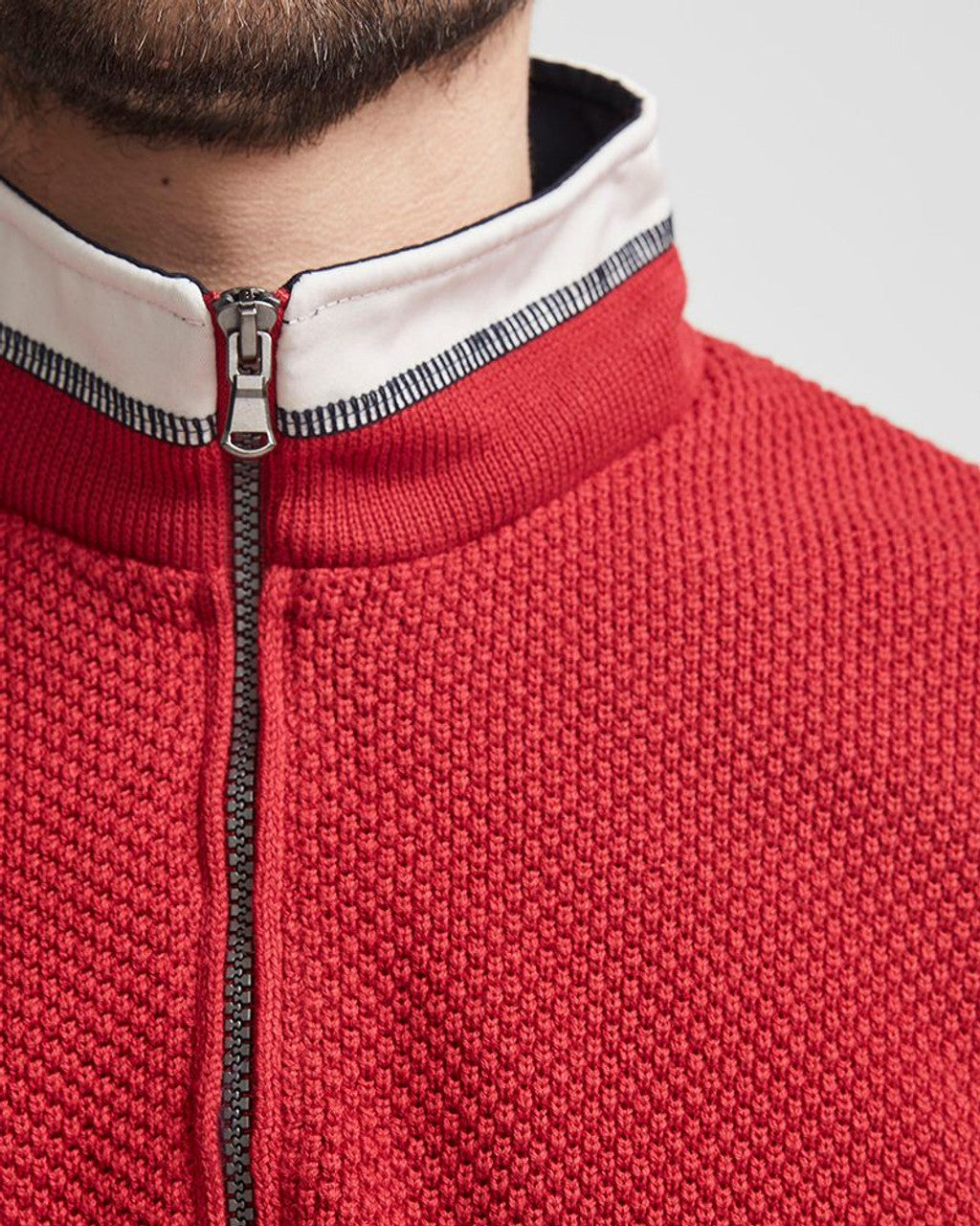 Holebrook Classic Wind Proof 1/4 Zip Sweater - Red