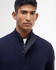 Barbour Essential Patch Zip Through - Navy