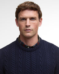 Barbour Lowfen Cable Crew - Navy