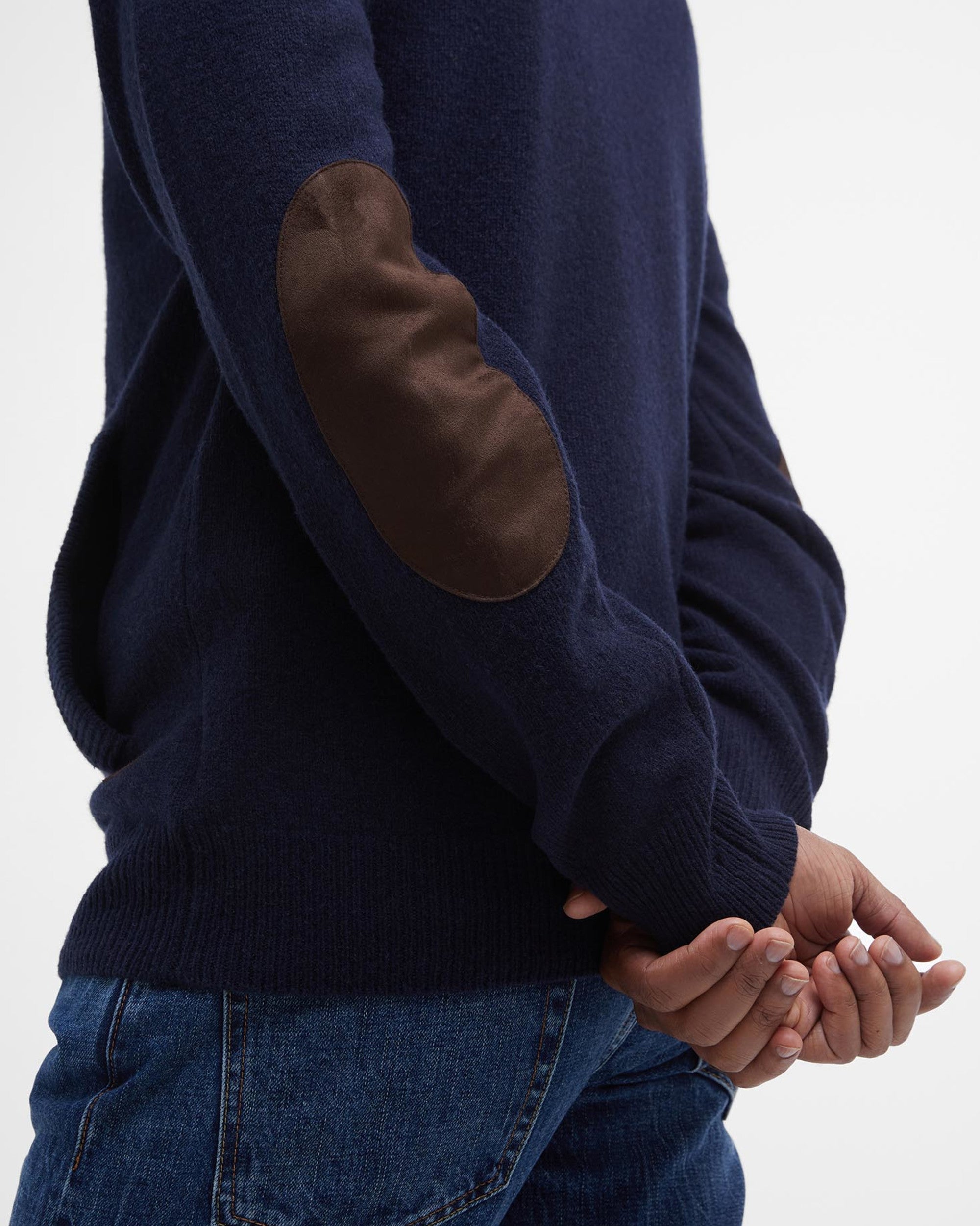Barbour Essential Patch Zip Through - Navy