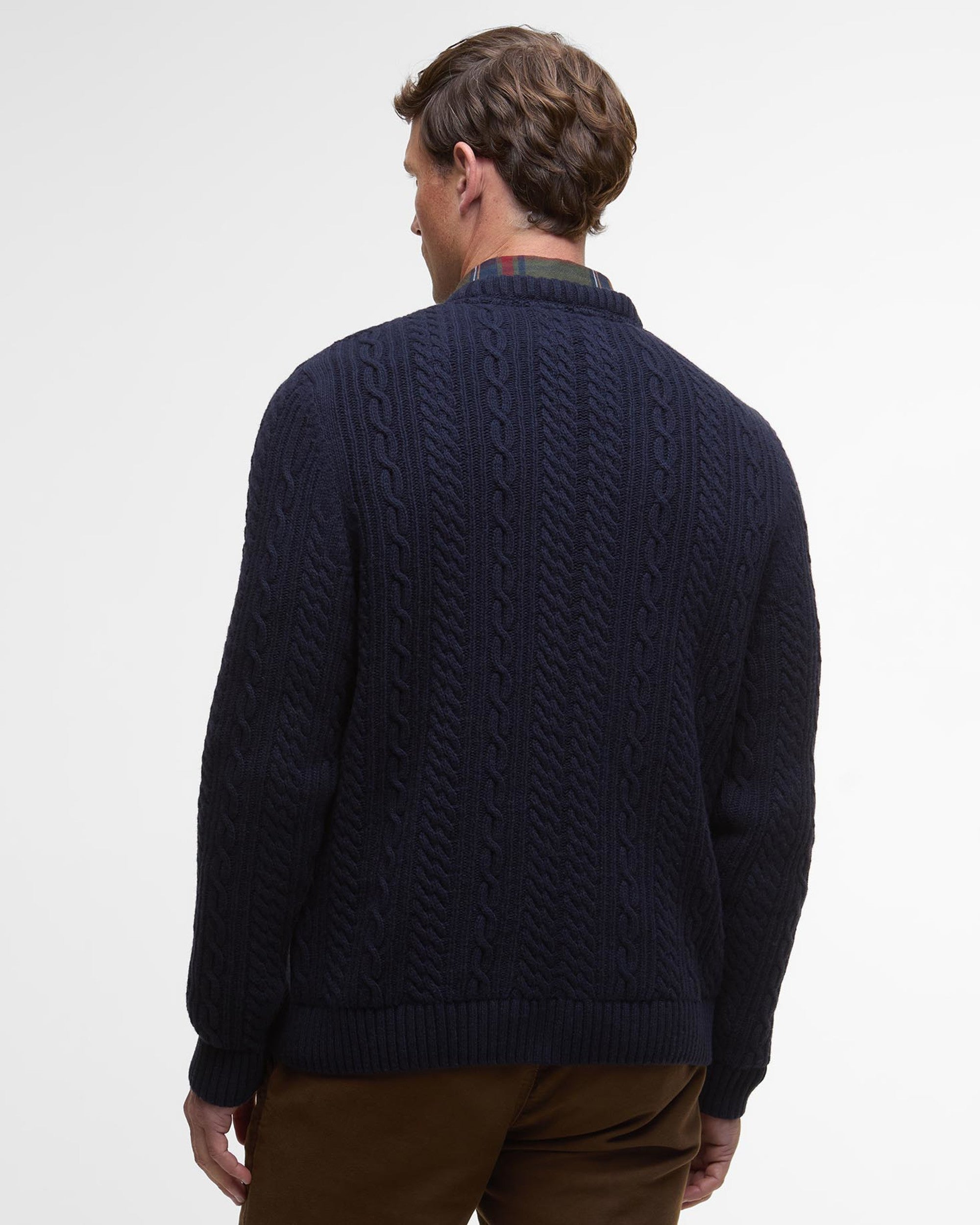 Barbour Lowfen Cable Crew - Navy
