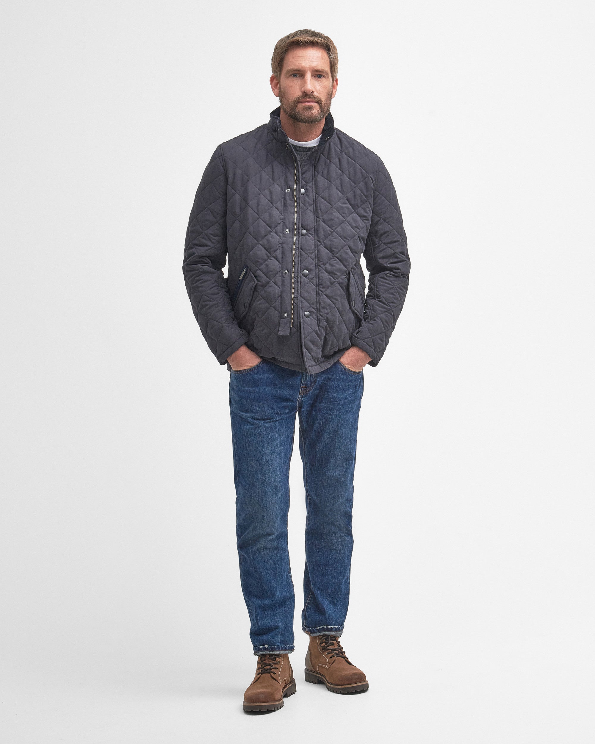 Barbour Shoveler Quilted Jacket - Navy