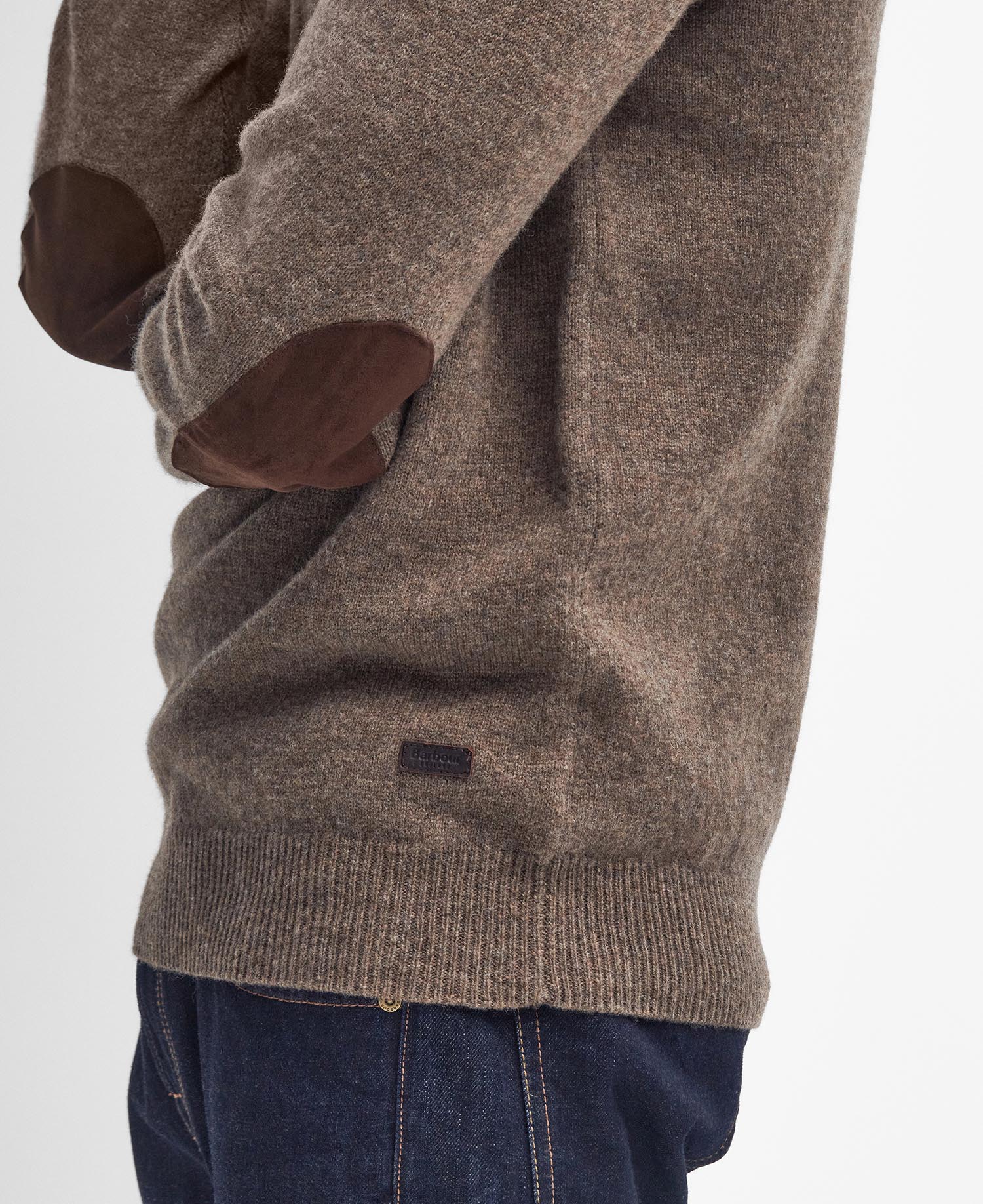 Barbour Essential Patch Half Zip - Dark Stone