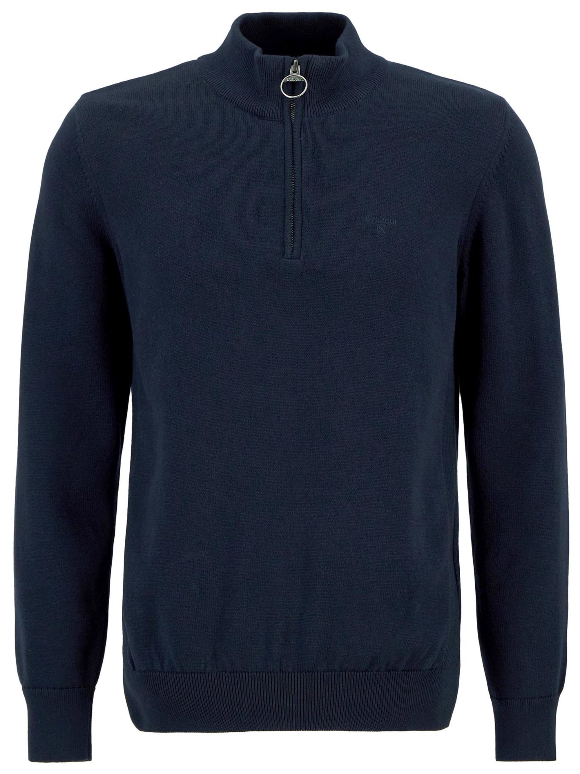 Barbour Cotton Half Zip - Navy