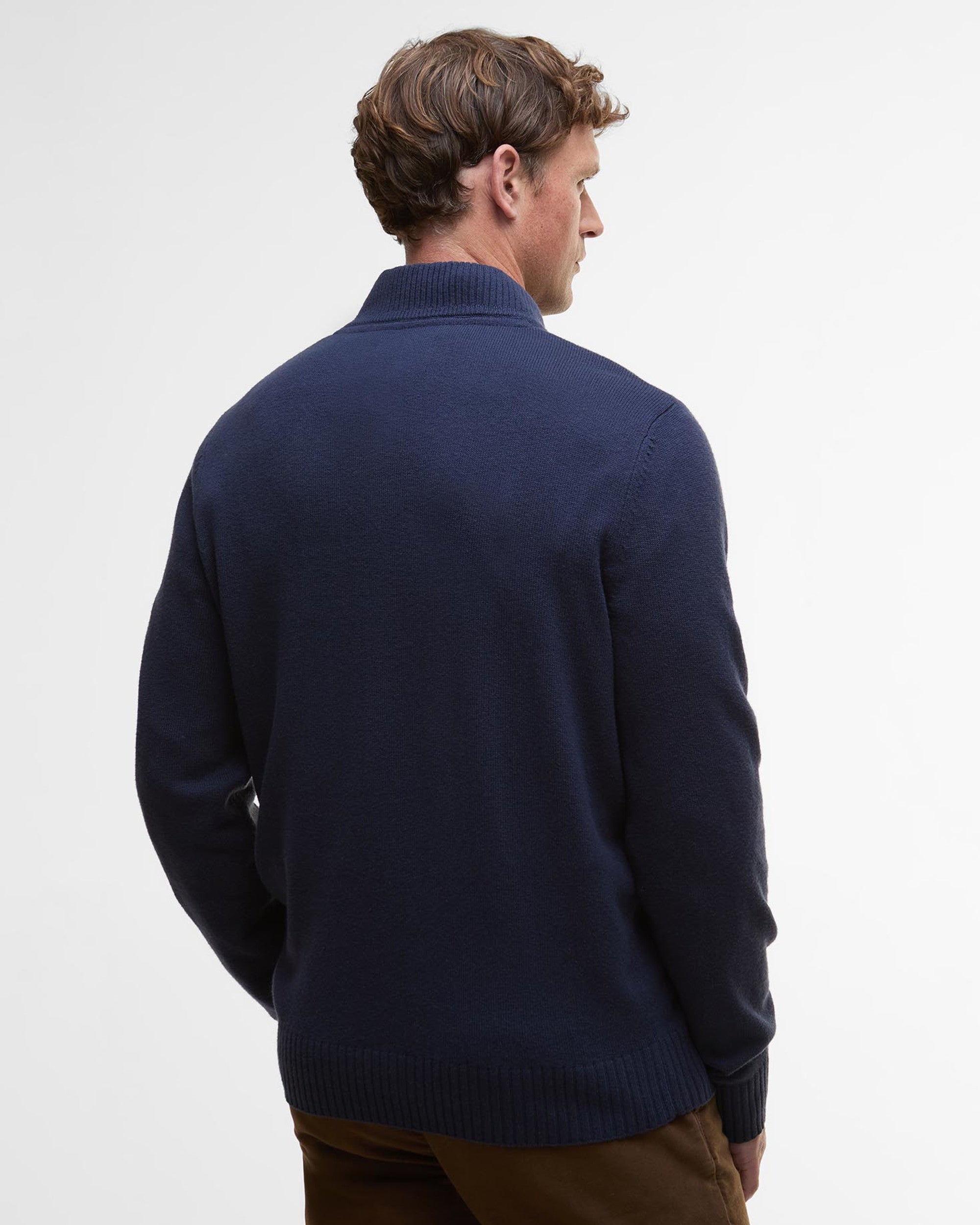 Barbour Kelson Half Zip Knitted Jumper - Navy