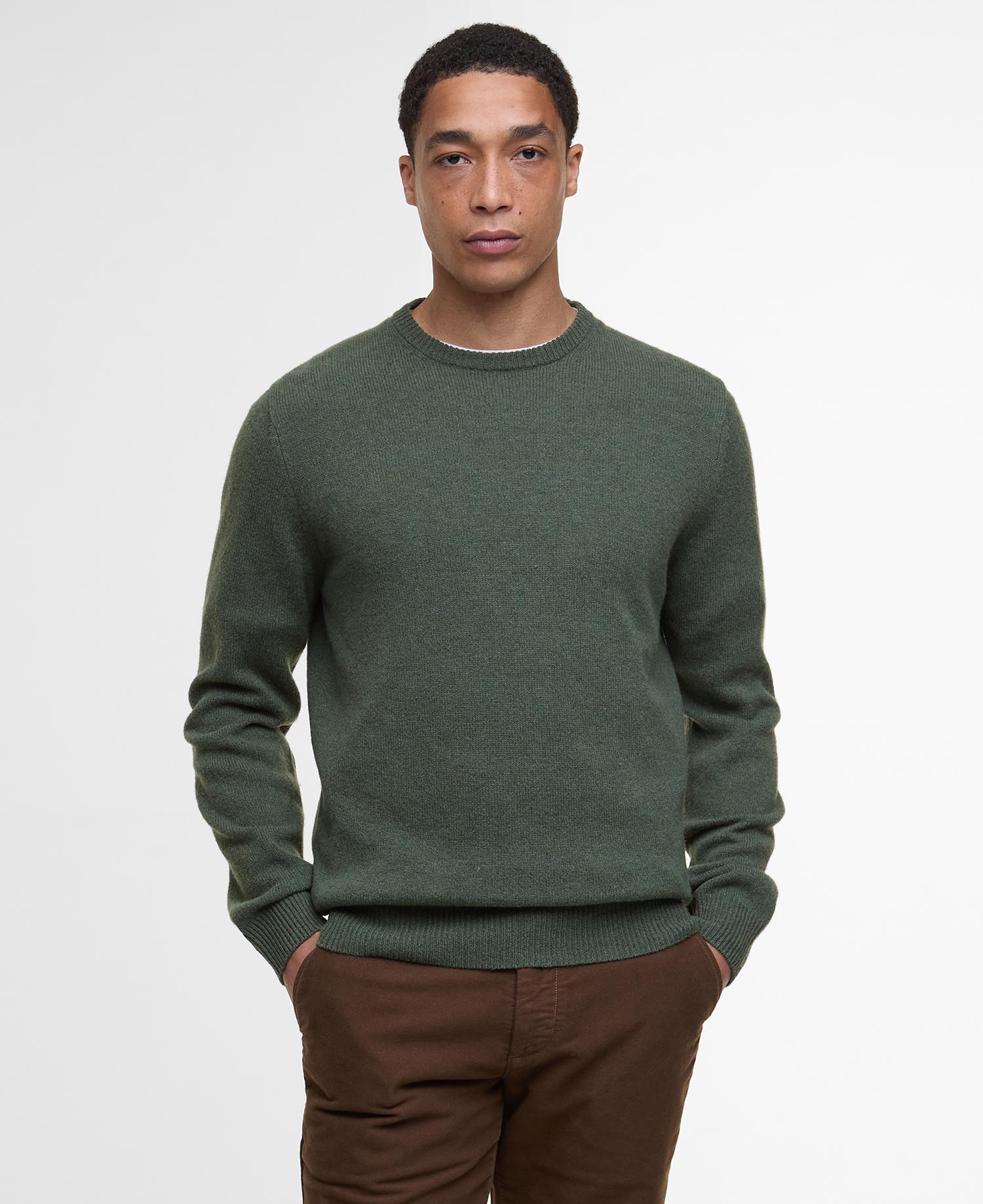 Barbour Essential Patch Crew - Olive