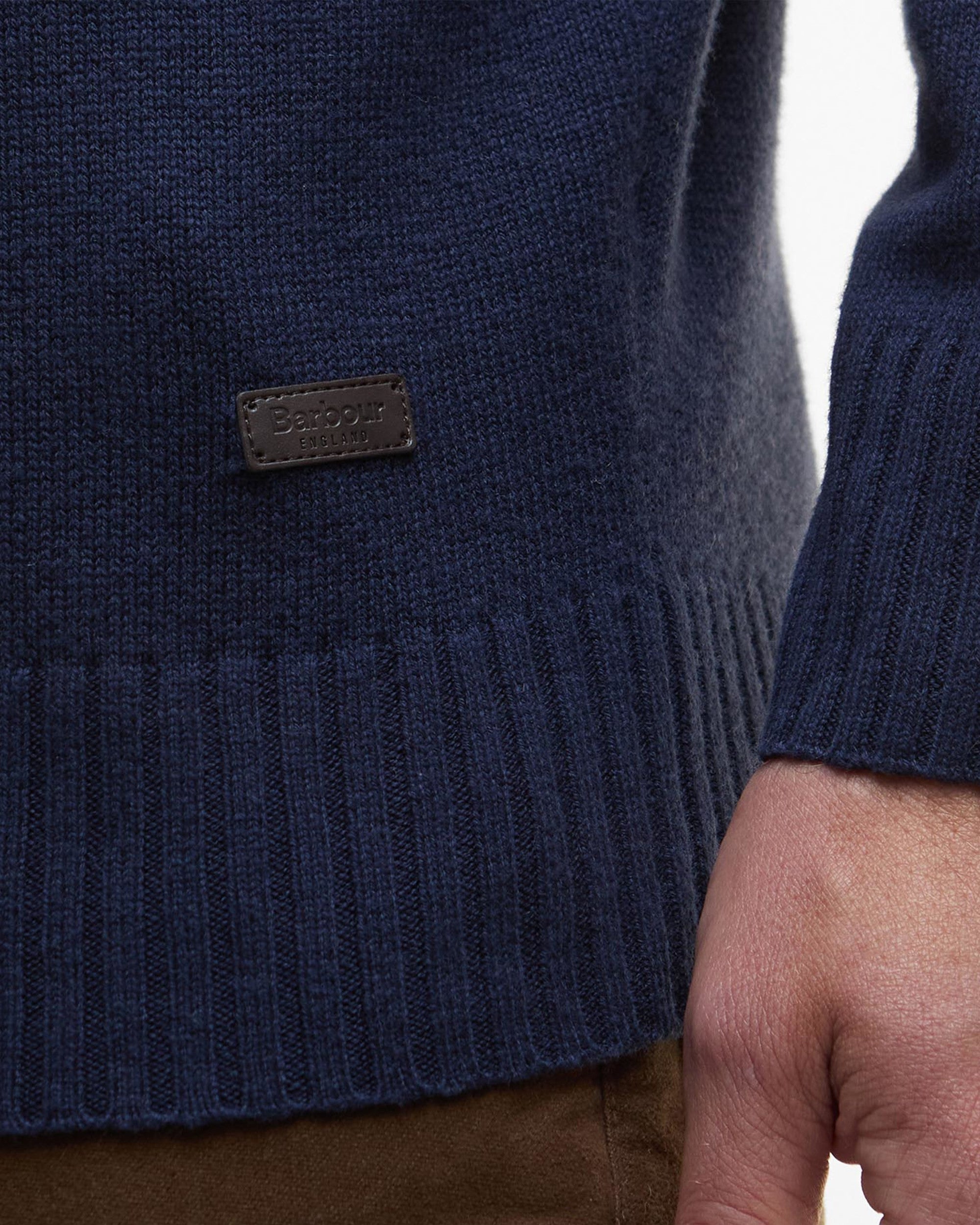 Barbour Kelson Half Zip Knitted Jumper - Navy