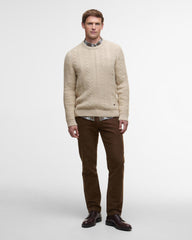 Barbour Lowfen Cable Crew - Stone