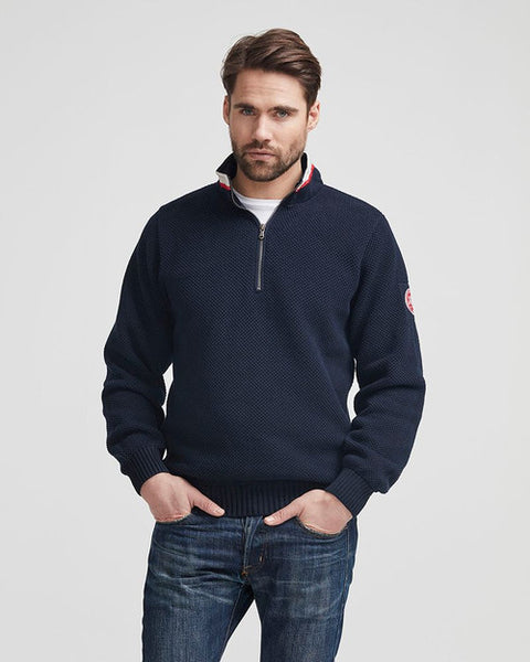 Holebrook Classic Wind Proof 1/4 Zip Sweater - Navy – The Lucky