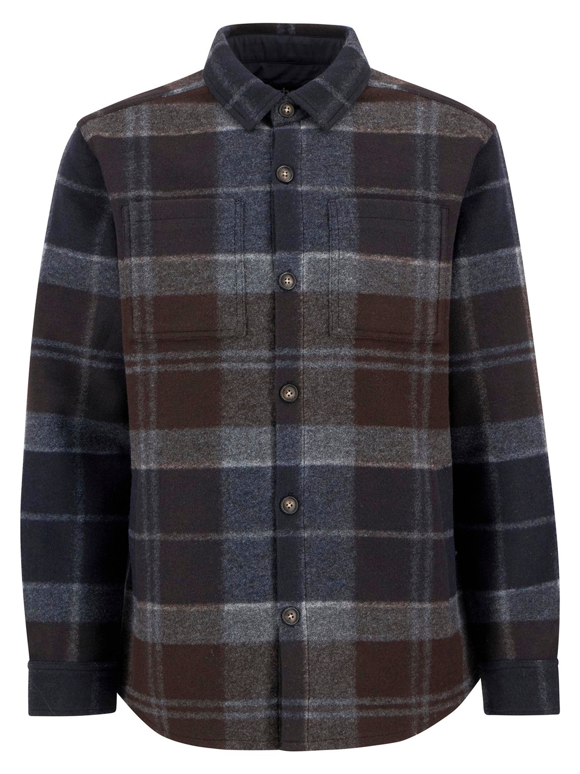Barbour Chapter Tailored Check Overshirt - Midnight Oak Tartan
