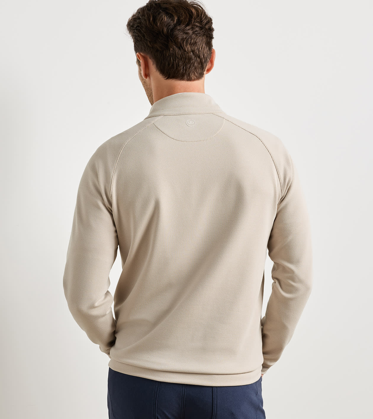 Peter Millar Cradle Pique Performance 1/4 Zip - Khaki