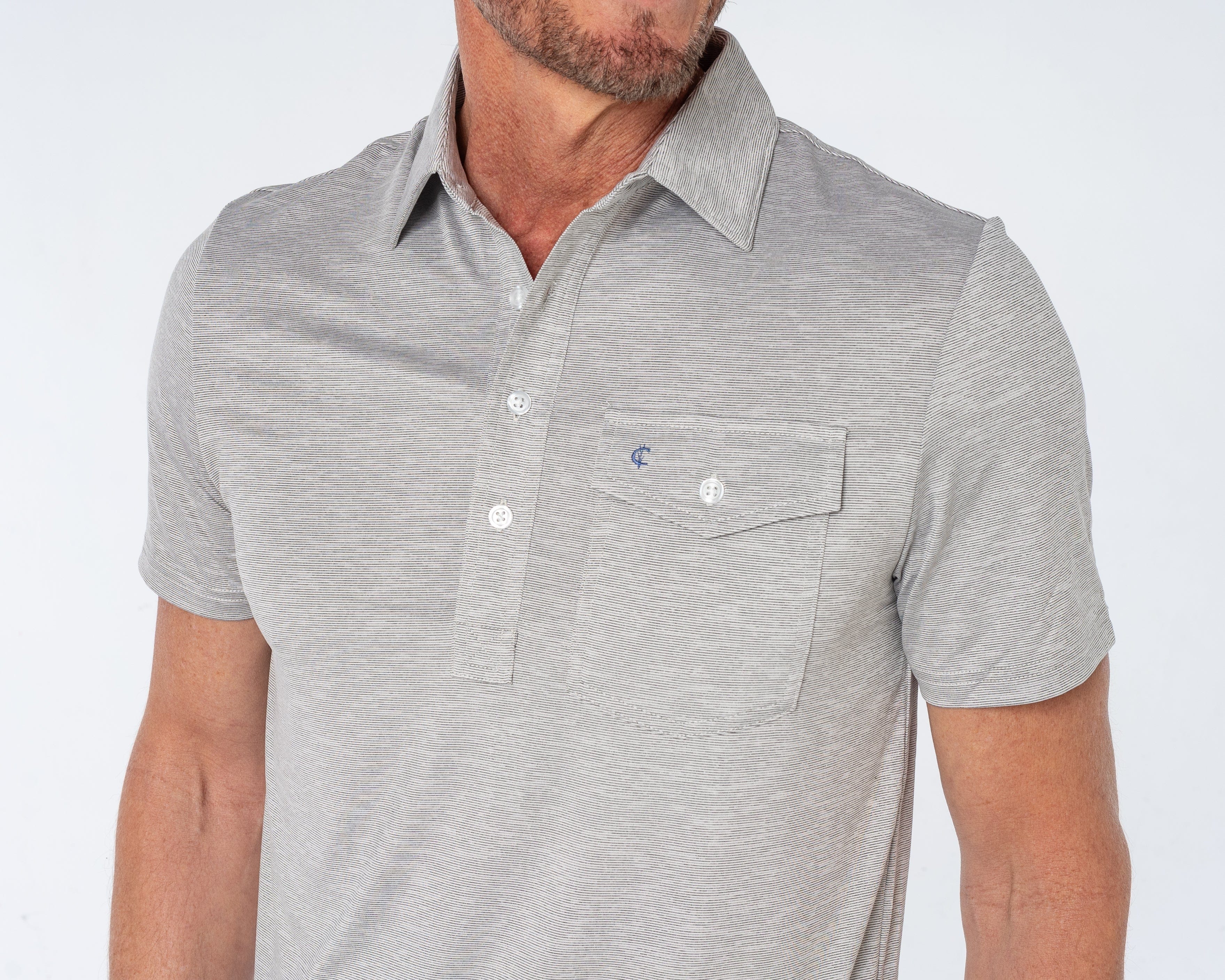 Criquet Heather Performance Sport Players Shirt - Steely Dan