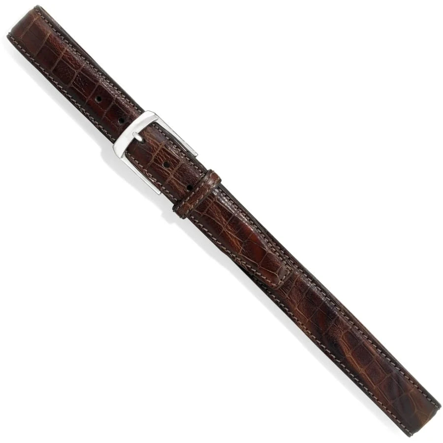 Brighton Escape Croc Belt - Dark Brown