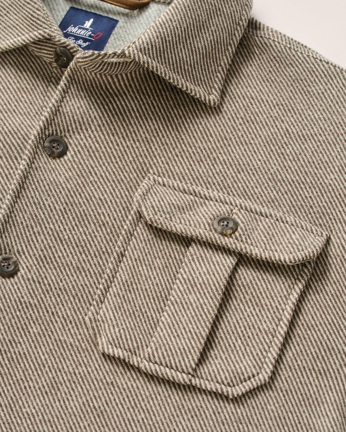 Johnnie-O Carl Stretch Knit Flannel Lodge Shirt - Havana