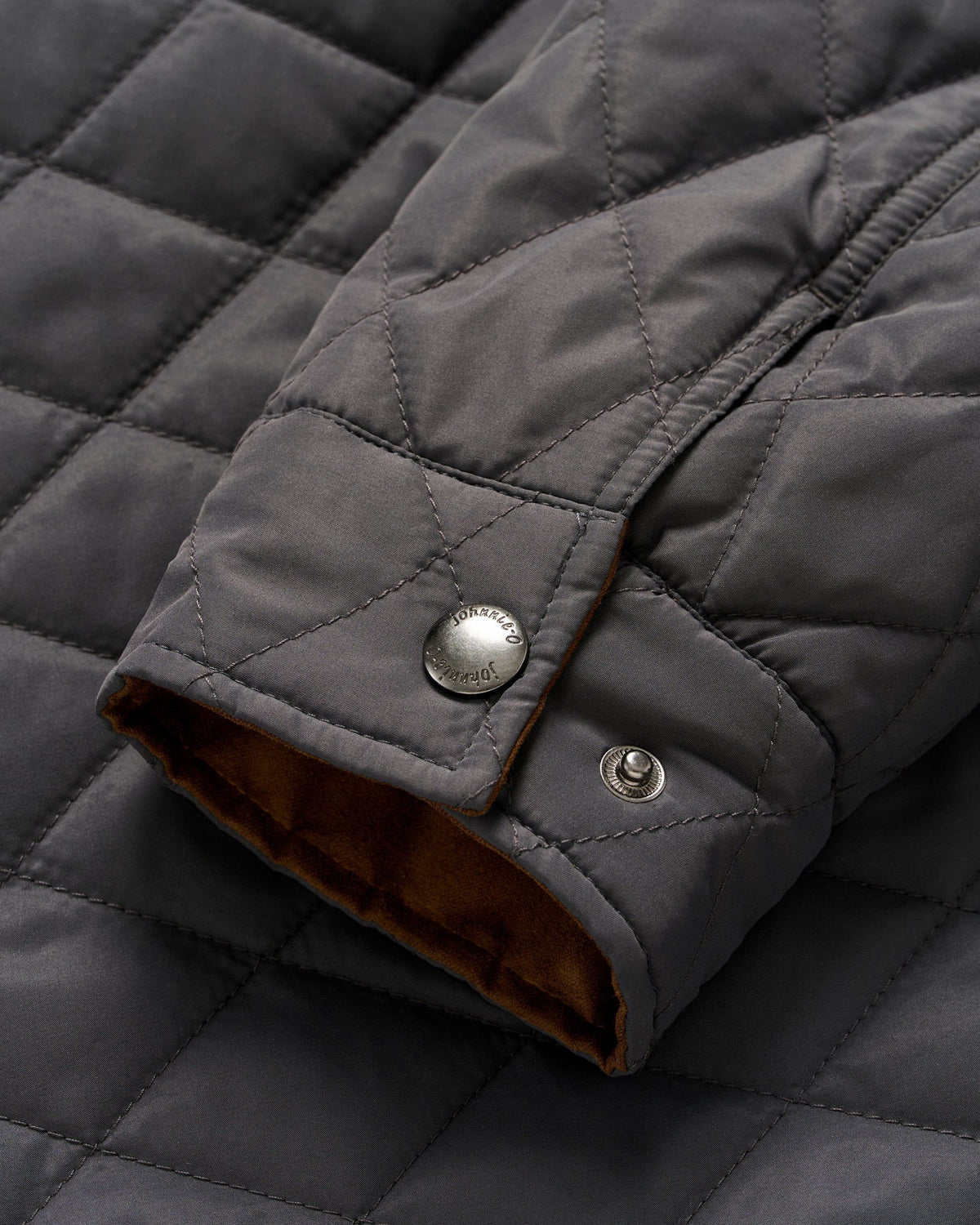 Johnnie-O Juno Quilted Snap Jacket - Dark Grey