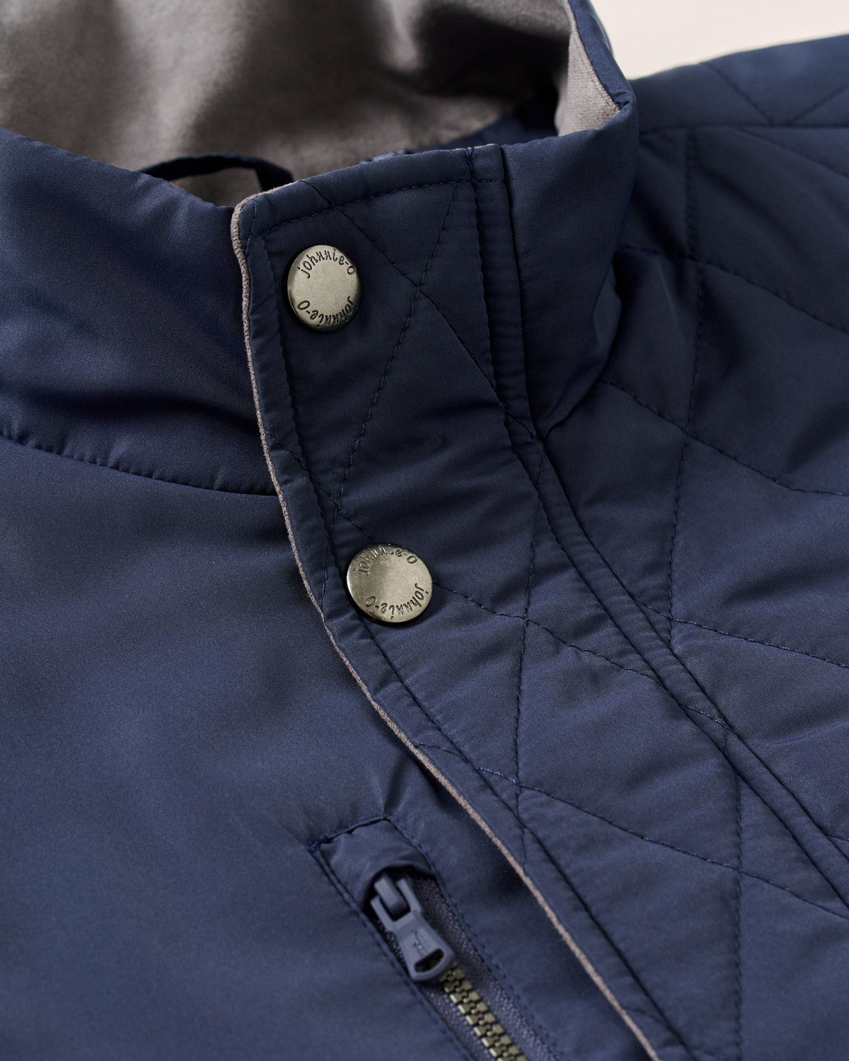 Johnnie-O Juno Quilted Snap Jacket - Navy