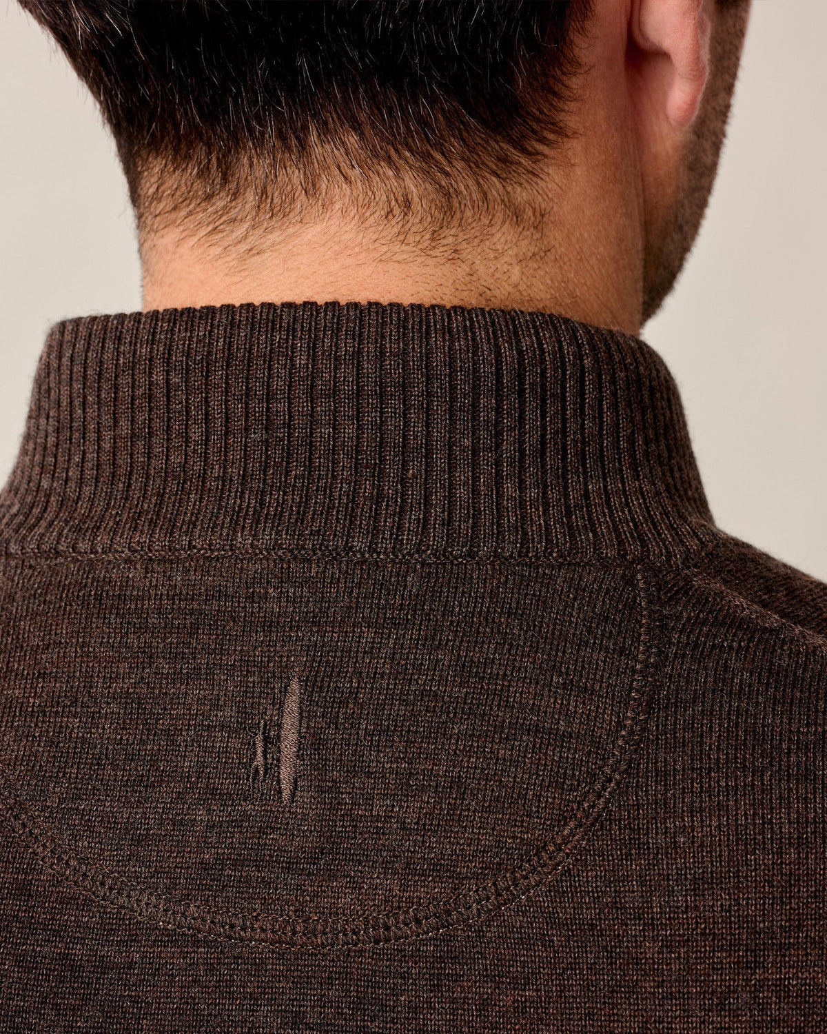 Johnnie-O Raynor Merino 1/4 Zip - Cocoa