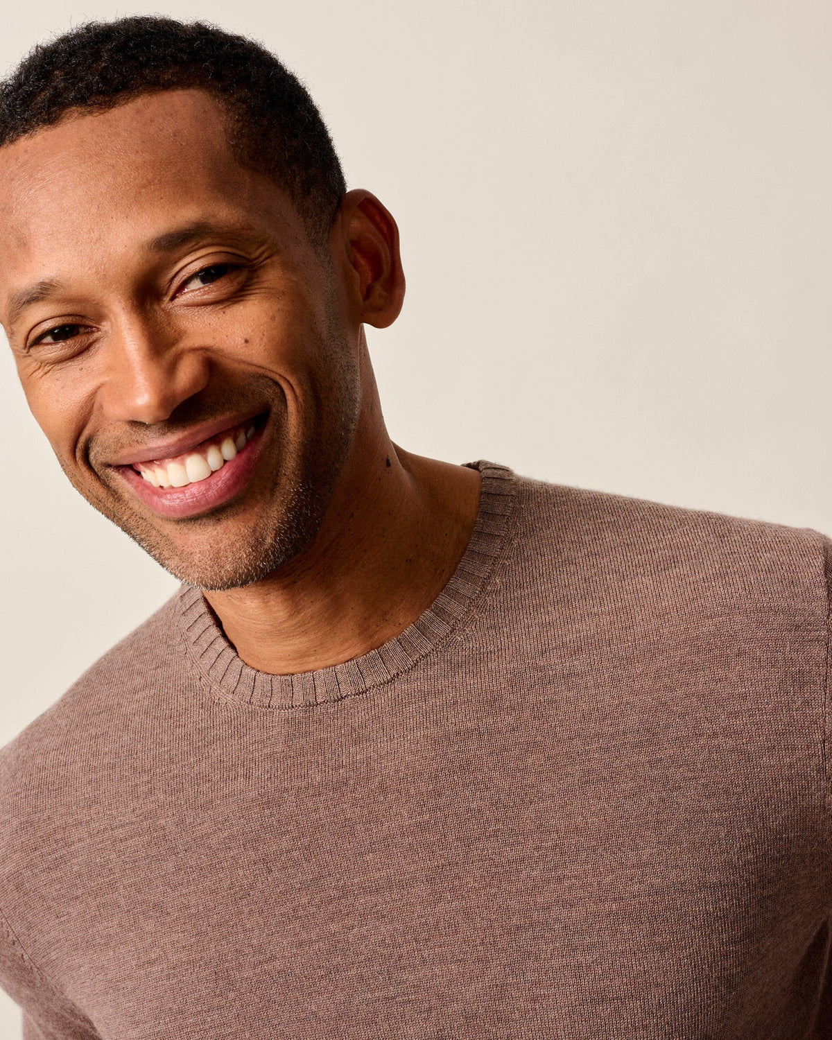 Johnnie-O Ronald Merino Wool Crewneck Sweater - Havana