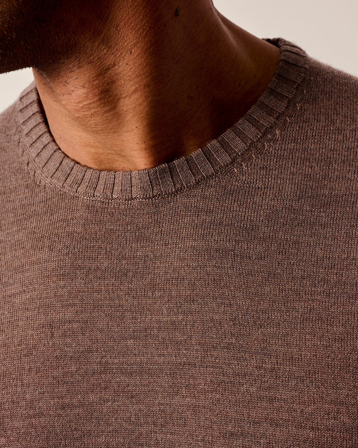 Johnnie-O Ronald Merino Wool Crewneck Sweater - Havana
