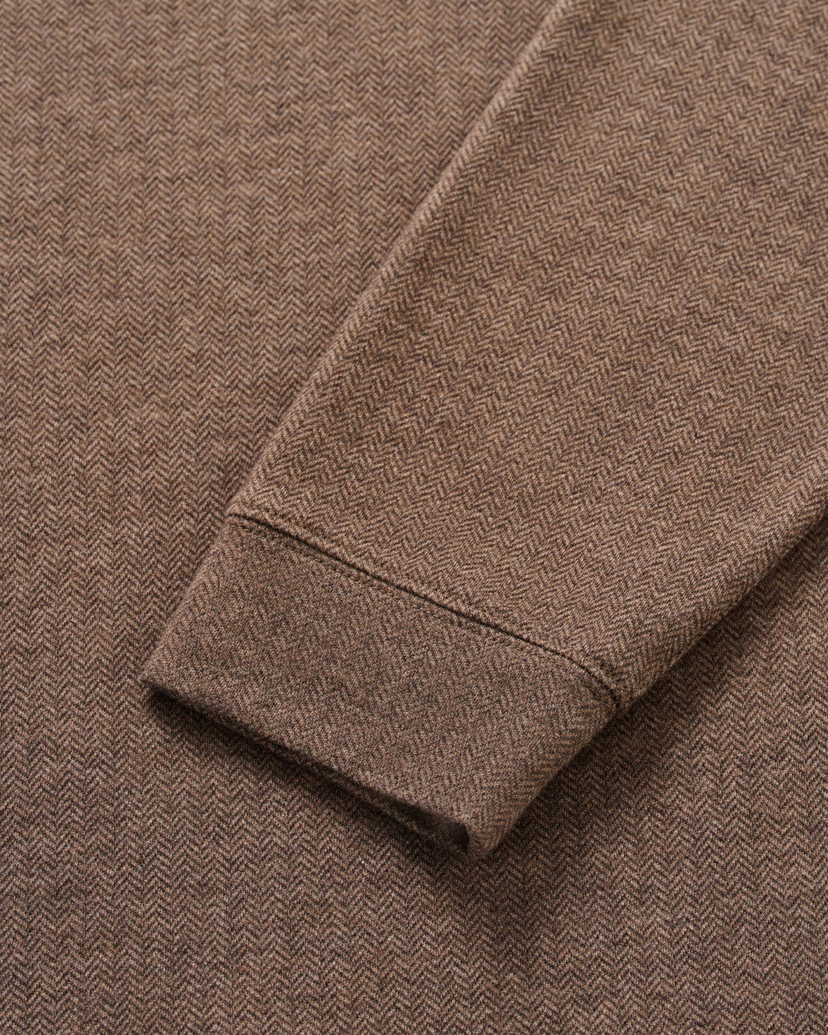 Johnnie-O Rubin Herringbone Cashmere Blend 1/4 Zip - Bison