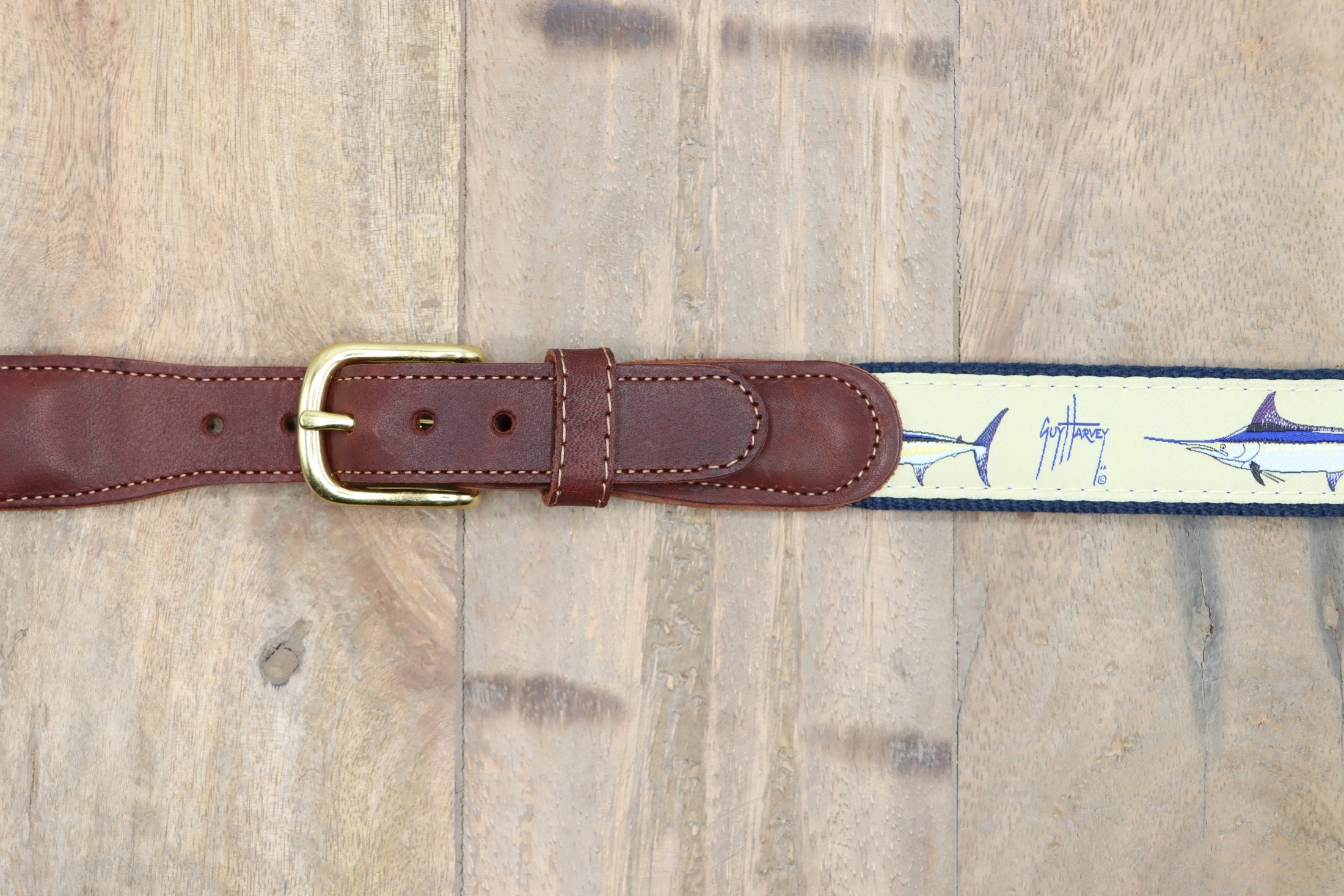 Guy Harvey Grand Slam Belt On Navy