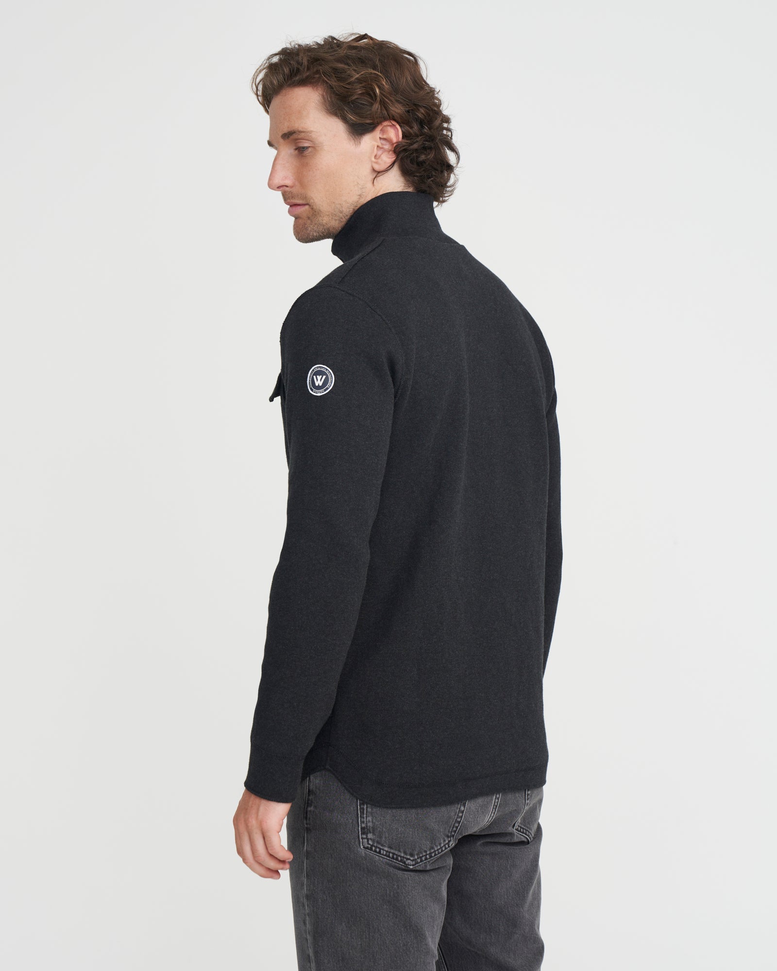 Holebrook Edwin Wind Proof Shirt Jacket - Black Melange