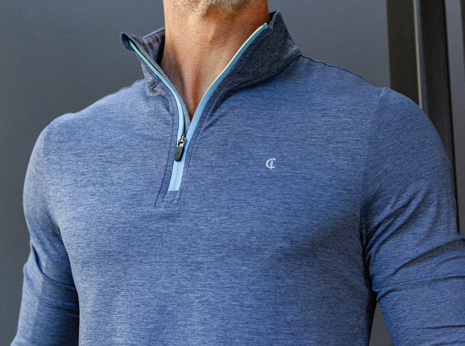 Criquet Feather Performance Pullover - Heather Navy