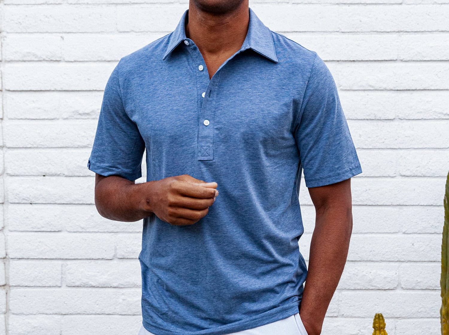 Criquet Performance Range Polo - Blue Jean