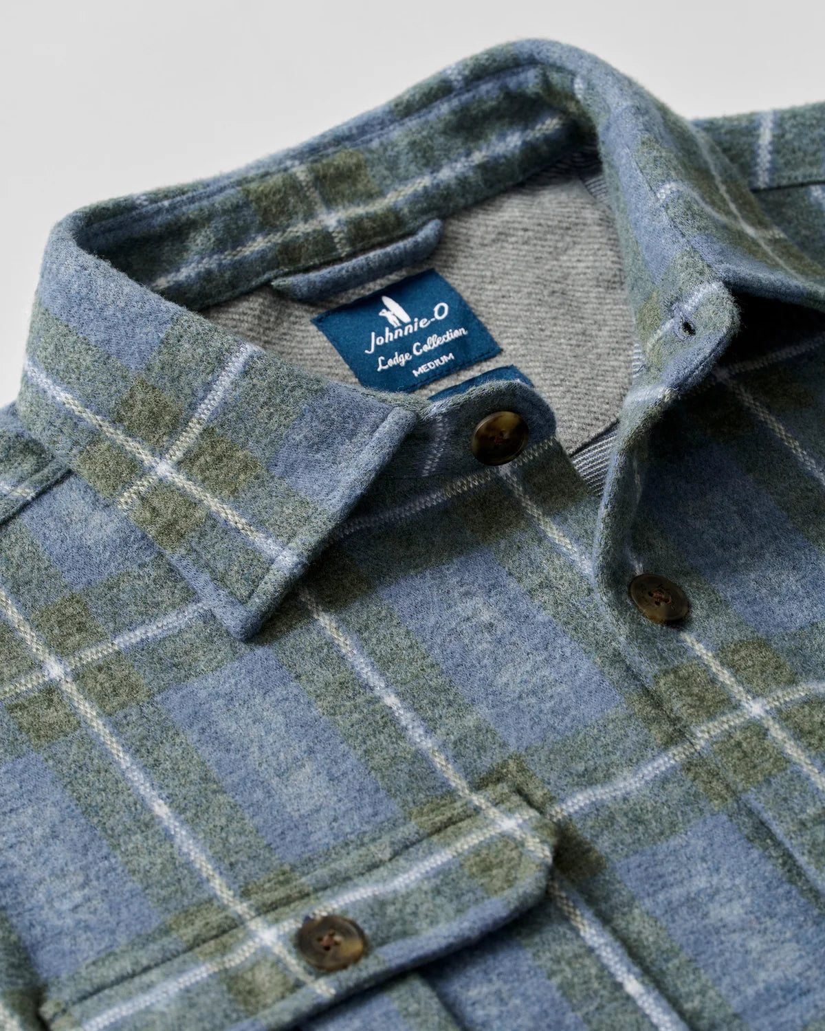 Johnnie-O Lodge Shirt - Labrador Tartan - Laguna Blue
