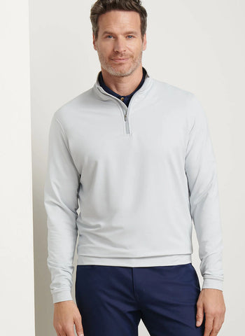 Peter Millar Perth Performance 1/4 Zip - British Grey
