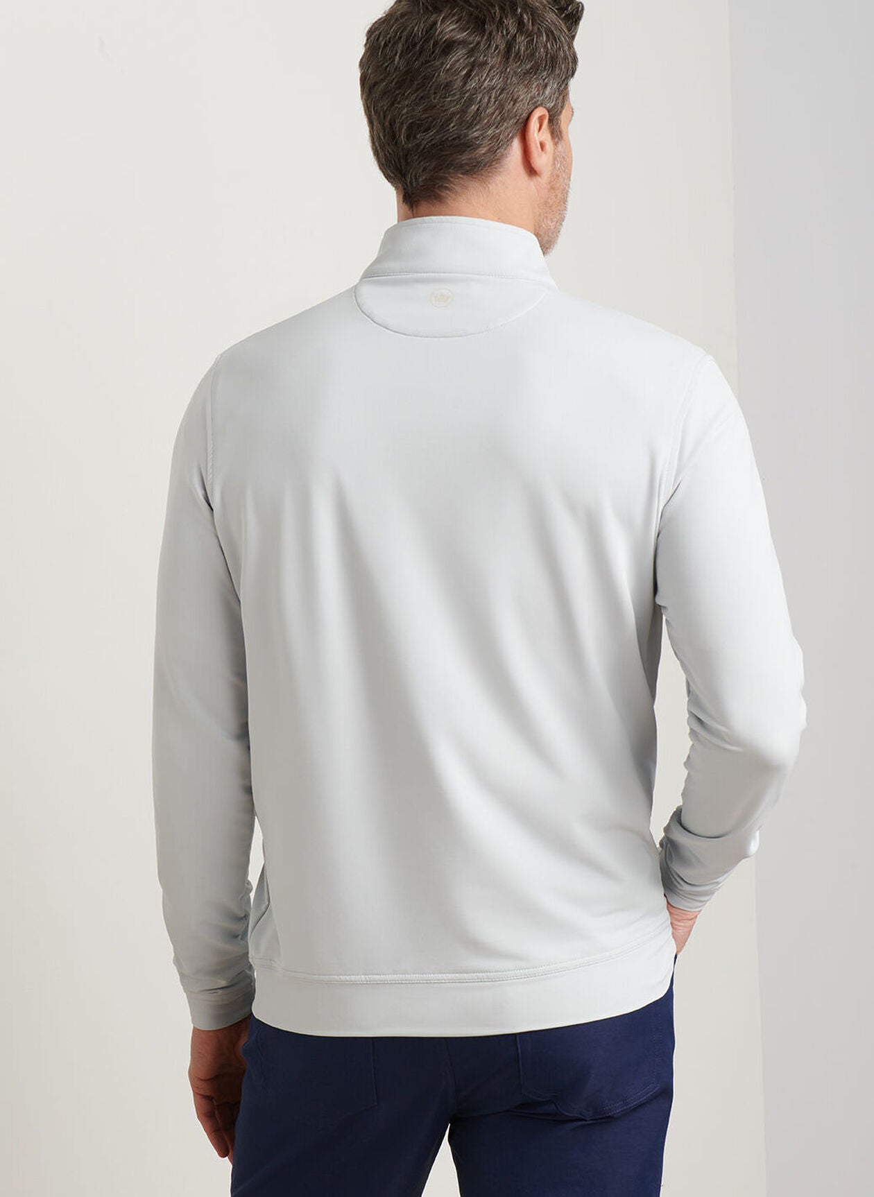 Peter Millar Perth Performance 1/4 Zip - British Grey
