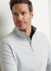 Peter Millar Perth Performance 1/4 Zip - British Grey