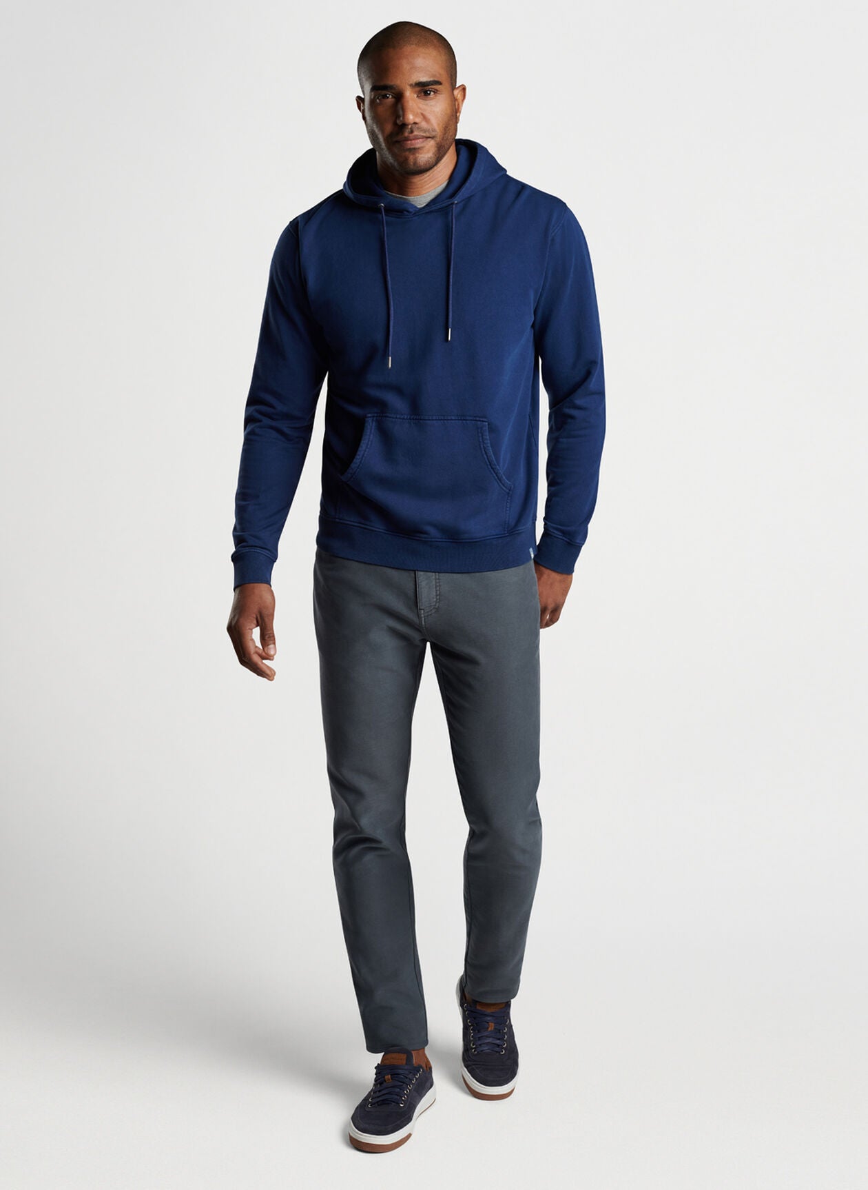 Peter Millar Lava Wash Garment Dyed Hoodie - Navy