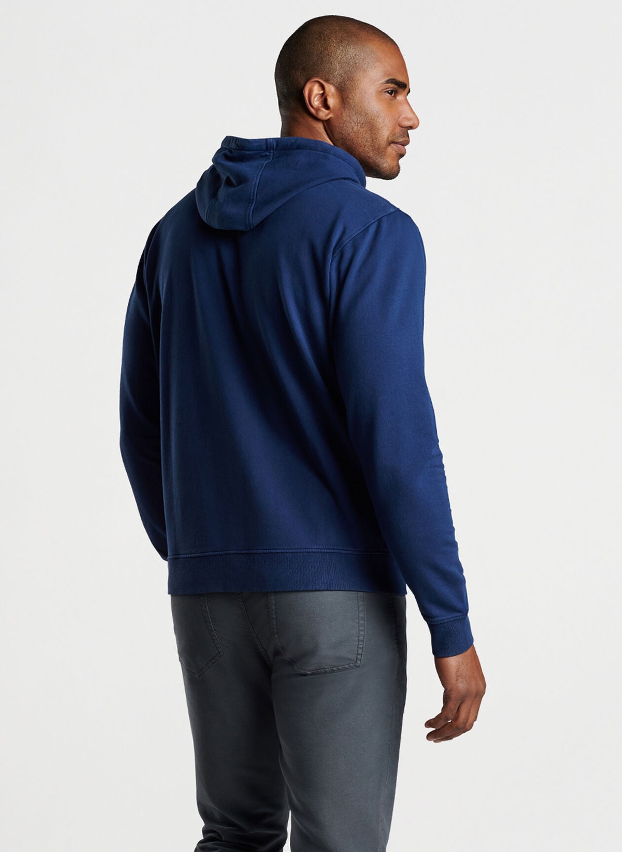 Peter Millar Lava Wash Garment Dyed Hoodie - Navy